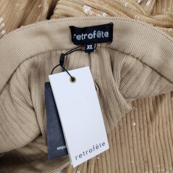 Retrofete Julien Sequin Knit Pant in Nude Size XL NWT - Picture 9 of 11